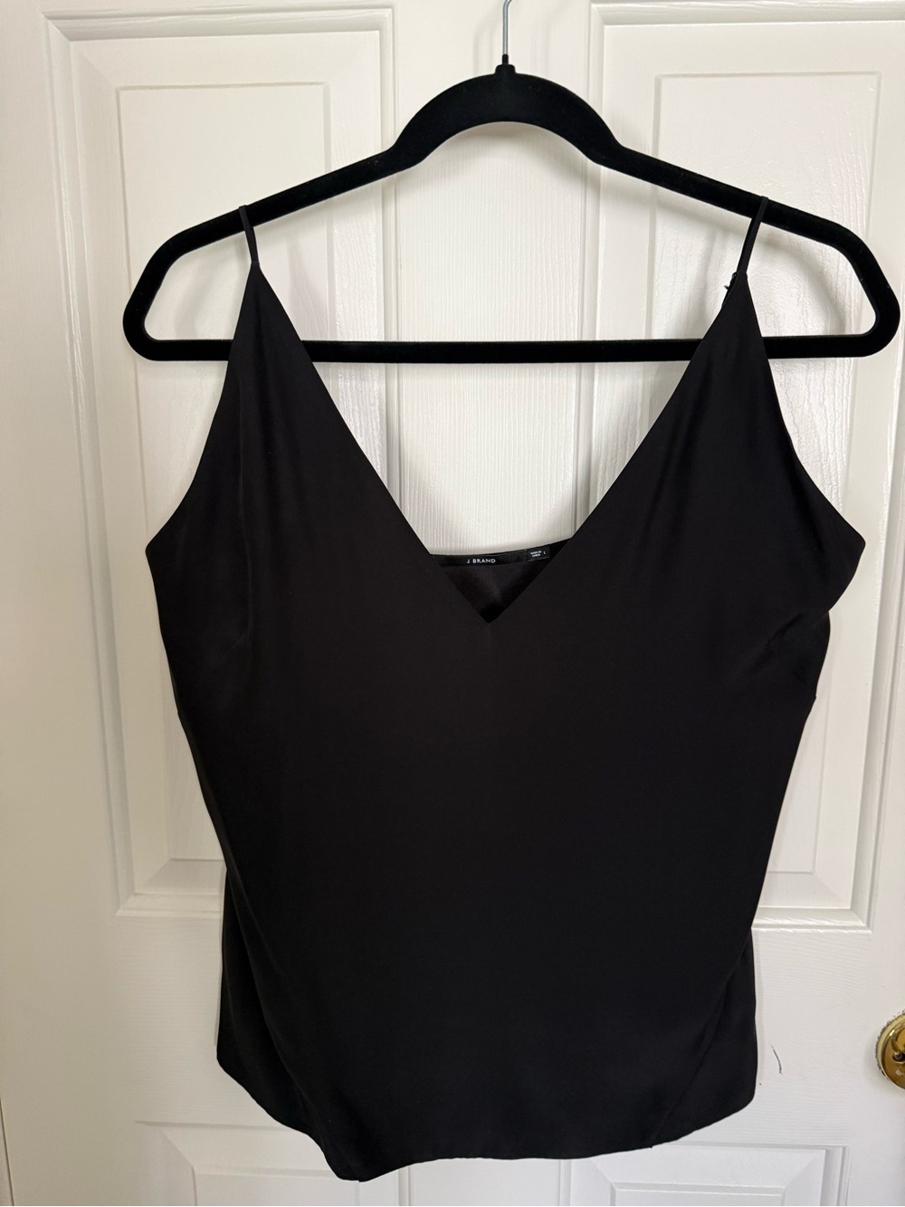 J Brand Black V-Neck silk Camisole Top